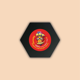 4-Inch Black Hexagon Canvas Board
